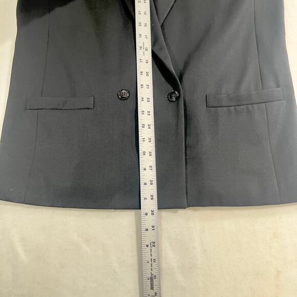 Oleg Cassini Blazer Woman Single Button Double Breasted Full Lined Black Pockets - Picture 9 of 13